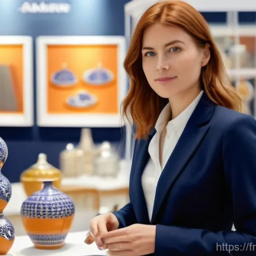 무역 실무 입문자를 위한 강좌 - **Prompt 1: "The Niche Discovery at an International Trade Show"**
    "A dynamic young French femal...