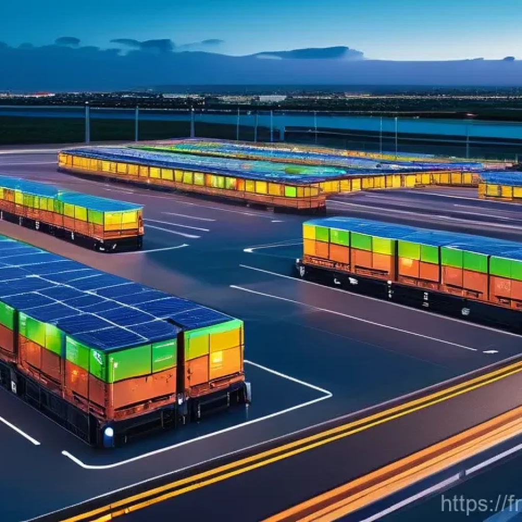 무역 실무자가 꼭 알아야 할 뉴스 - **Prompt:** "A futuristic, bustling global logistics hub at twilight. Autonomous robotic arms effici...
