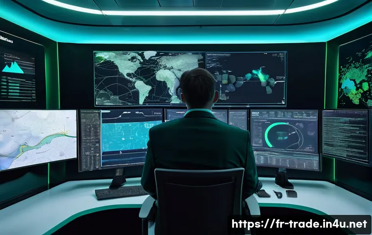 무역업계에서의 스타트업 성공 사례 - **Prompt 1: AI-Powered Global Logistics Optimisation**
"A sleek, high-tech control room bathed i...