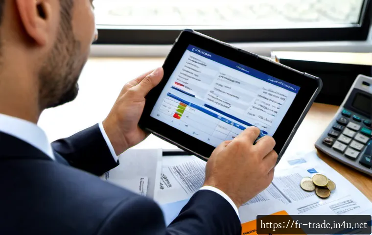 Home 17 무역 실무에서의 사고 처리 사례 - Photorealistic French import-export office, a calm logistics manager in smart business attire examin...